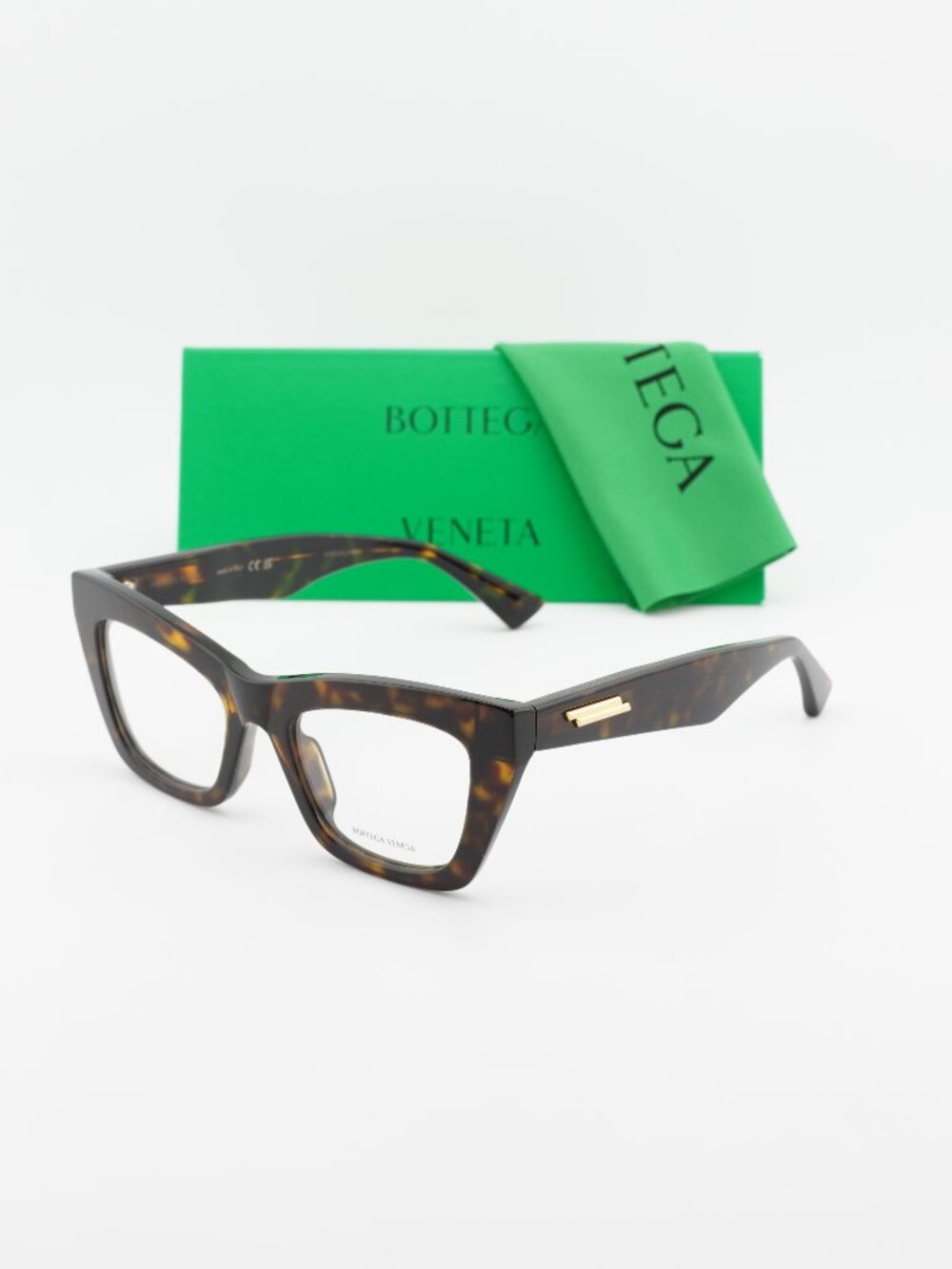 Bottega Veneta BV1215O 002 Women Cat Eye Eyeglasses 50mm – Havana